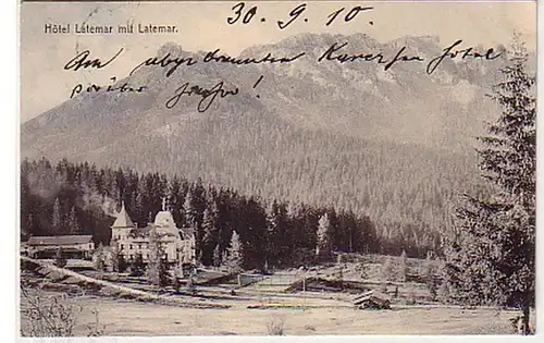 13059 Ak Hotel Latemar avec Latelmar Tyrol du Sud 1910