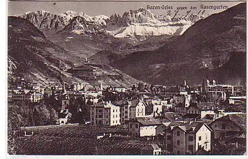 13058 Ak Bolzano Gries contre le jardin de Rosengarten 1910
