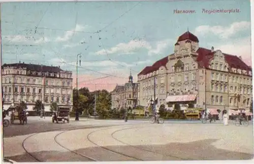 13056 Ak Hannover Aegidientorplatz trafic 1914