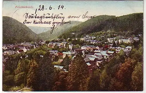 13047 Ak Friedrichroda Thuringen Vue totale 1914