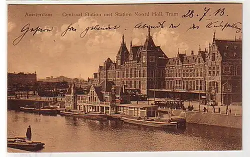13042 Ak Amsterdam Pays-Bas Central Station 1913