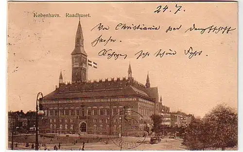 13041 Ak Copenhague Danemark Hôtel de ville 1913