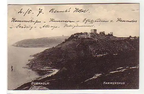 13032 Ak Bornholm Dänemark Hammershus 1913