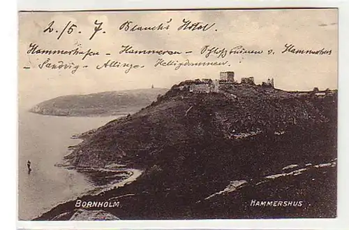 13032 Ak Bornholm Danemark Hammershus 1913