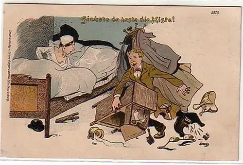 13005 Humour Ak "Vois la boîte !" 1906