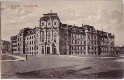 12991 Ak Bayreuth Bâtiment de justice 1908