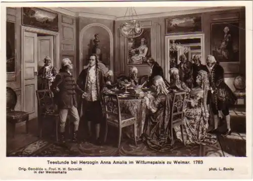12967 Ak Weimar Tee-heure au palais Wittums vers 1940