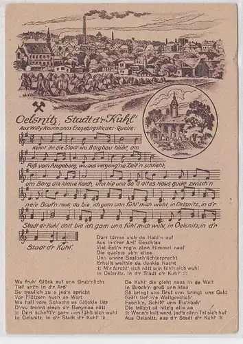 12869 chanson Ak Oelsnitz "Ville d'r Kuhl" vers 1930
