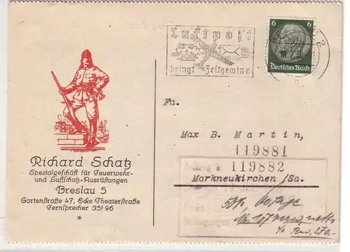 12786 Publicité Ak Wroclaw Société Richard Trésor 1938