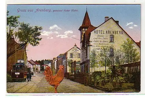 12745 Ak Gruß aus Arensberg genannt Roter Hahn 1929