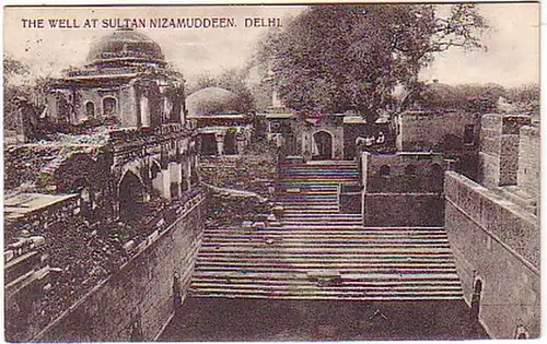 12727 Ak Delhi Inde the Well at Sultan Nizamudden1910