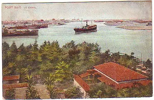 12711 Ak Port Said Ägypten Egypte Le Canal 1910