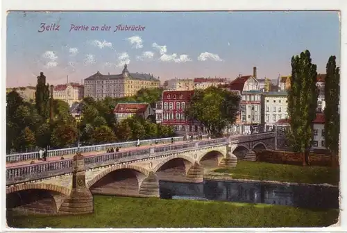 12692 Ak Zeitz Partie an der Aubrücke 1926