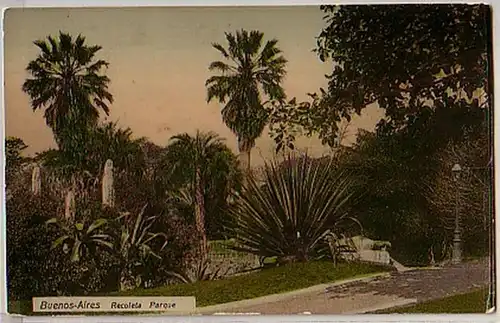 12685 Ak Buenos Aires Argentine Recoleta Parque 1913