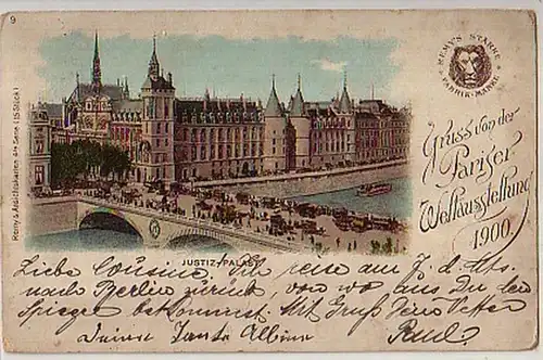 12680 Salutation Ak de l'Exposition universelle de Paris 1900