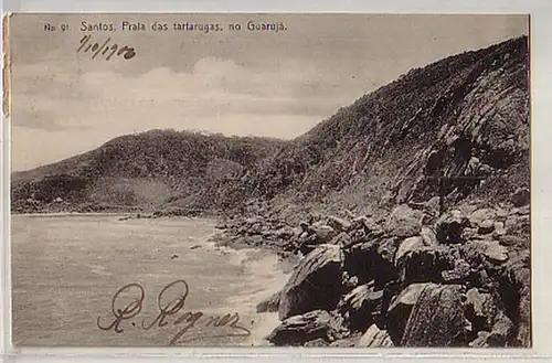 12675 Ak Santos Praia das tartarugas no Guaruja 1906