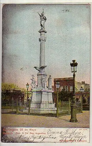 12670 Ak Rosario Monumento 25 de Mayo um 1905