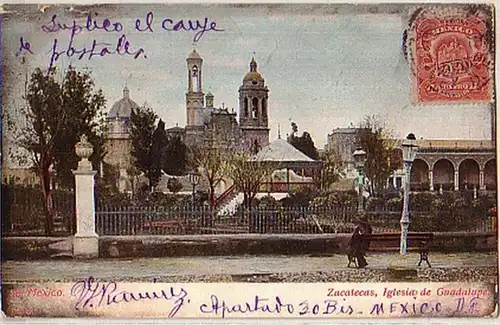12661 Ak Zacatecas Iglesia de Guadelupe Mexique 1906
