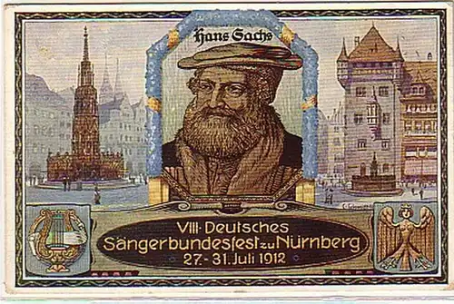 12644 Ak 8. Deutsches Sängerbundesfest zu Nürnberg 1912