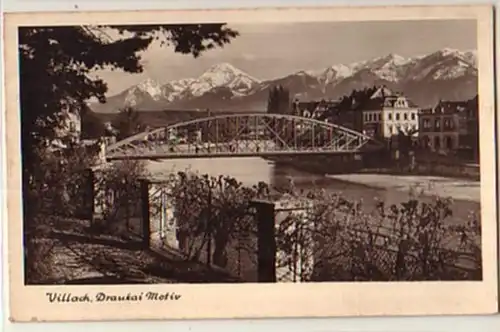 12641 Ak Villach in Kärnten Draukai Motiv 1939