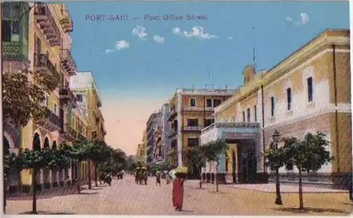12609 Ak Port Said Ägypten Post Office Street um 1920