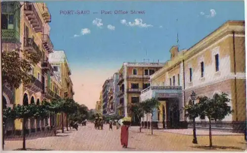 12609 Ak Port Said Egypte Post Office Street vers 1920