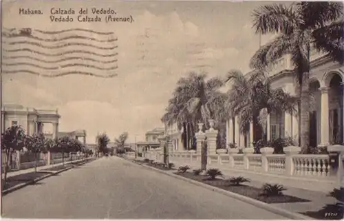12569 Ak Habana Calzada del Vedado (Avenue) 1925