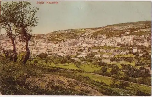 12562 Ak Nazareth Palestine Vue d'ensemble vers 1920