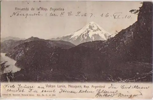 12549 Ak Neuquen Volcan Lan Argentine 1910