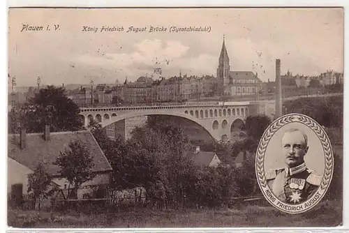 12545 Ak Plauen König Friedrich August Brücke 1906