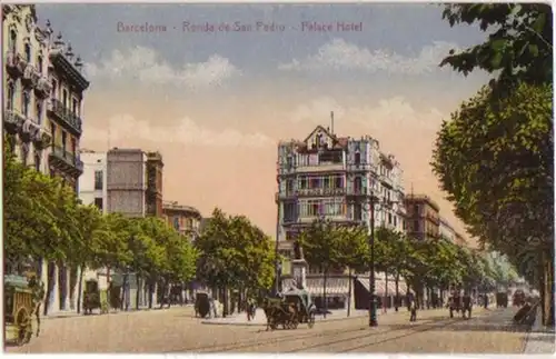 12544 Ak Barcelona Espagne Palace Hotel vers 1920