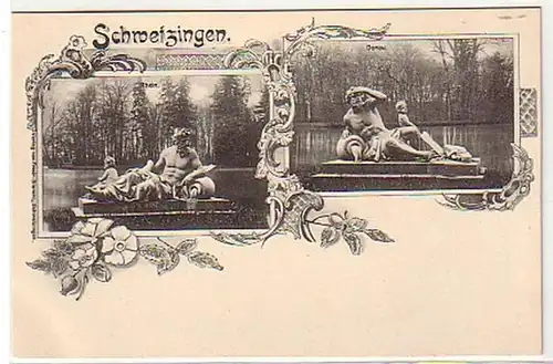 12540 Mehrbild Ak Schwetzingen Rhein & Donau um 1900