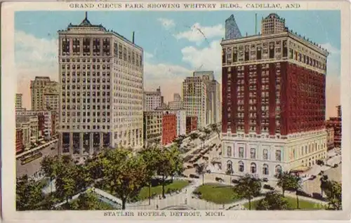 12502 Ak Detroit Michigan USA Statler Hotel etc. 1927