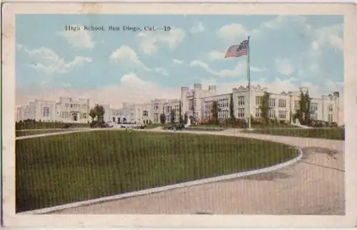 12501 Ak San Diego Californie États-Unis High School vers 1910