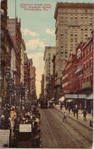 12500 Ak Philadelphie USA Chestnut Street vers 1920