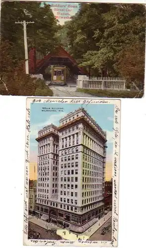 12456/2 Ak Milwaukee USA Stadtansichten um 1920