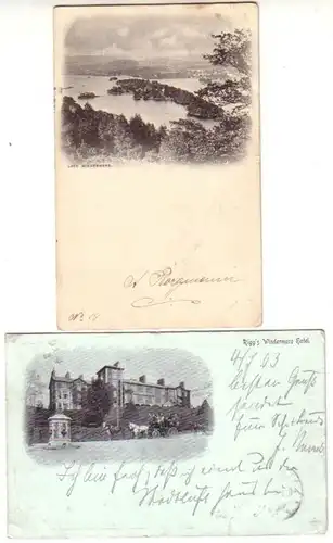 12433/2 Ak Lake Windermere et hôtel vers 1905