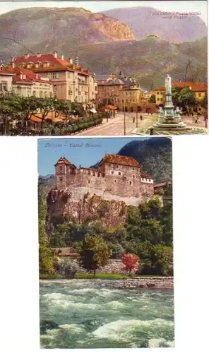 12401/2 Ak Bolzano Italien Stadtansichten 1925