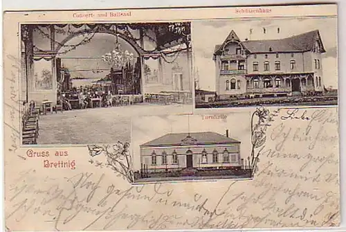 12389 Mehrbild Ak Gruß aus Brettnig Gasthaus um 1910