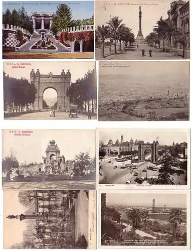 12387/8 Ak Barcelona Spanien Stadtansichten um 1920