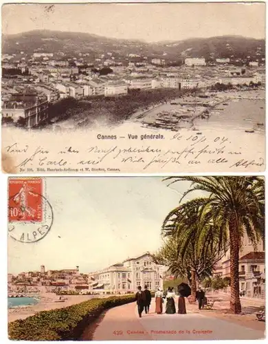 12364/2 Ak Cannes Frankreich Totalansicht um 1910