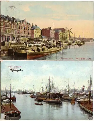 12356/2 Ak Rotterdam Pays-Bas Vues de port vers 1908