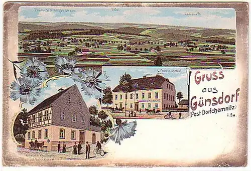 12329 Ak Lithographie Gruß aus Günsdorf um 1900