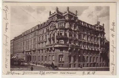 12289 Ak Stuttgart Hotel Marquart 1918