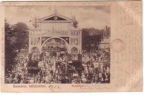 12286 Ak Hannover Schützenfest Rundtheil 1901
