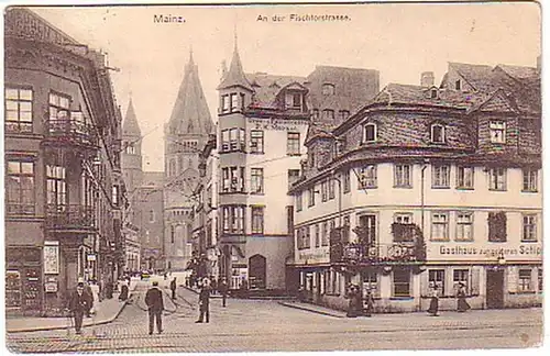 12263 Ak Mainz an der Fischtorstrasse Gasthaus 1911