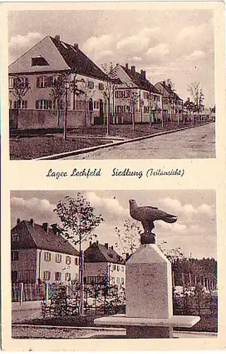 12252 Ak Lager Lechfeld Siedlung (Teilansicht) um 1940