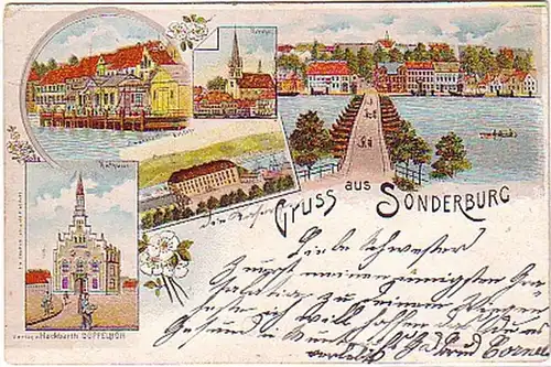 12251 Ak Lithographie Gruß aus Sonderburg 1898