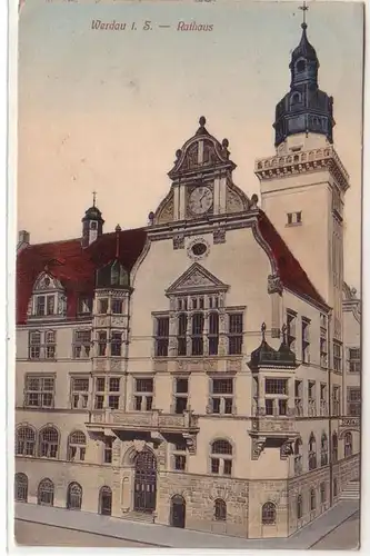 12208 Ak Werdau i.S. Hôtel de ville 1911