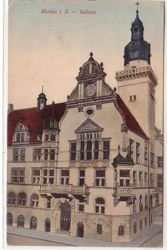 12208 Ak Werdau i.S. Rathaus 1911